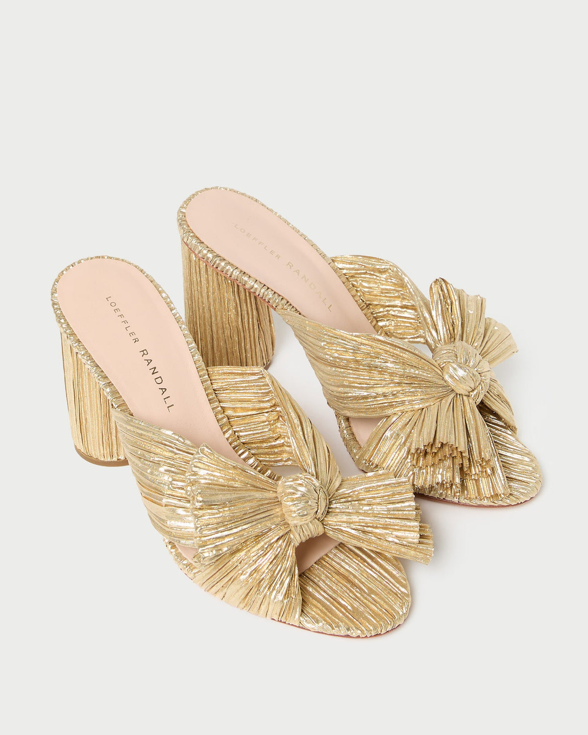 Penny Gold Pleated Bow Heel - Loeffler Randall Classic