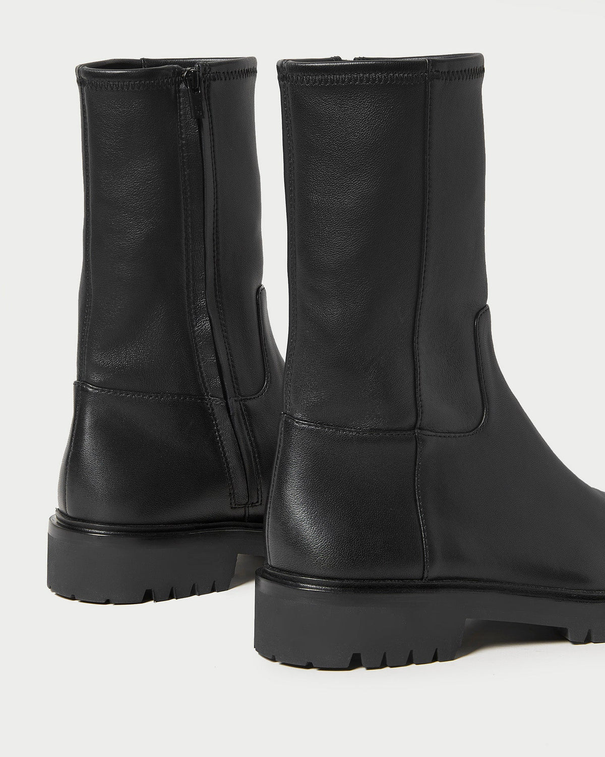 Danny Black Leather Lug Boot - Loeffler Randall Sale