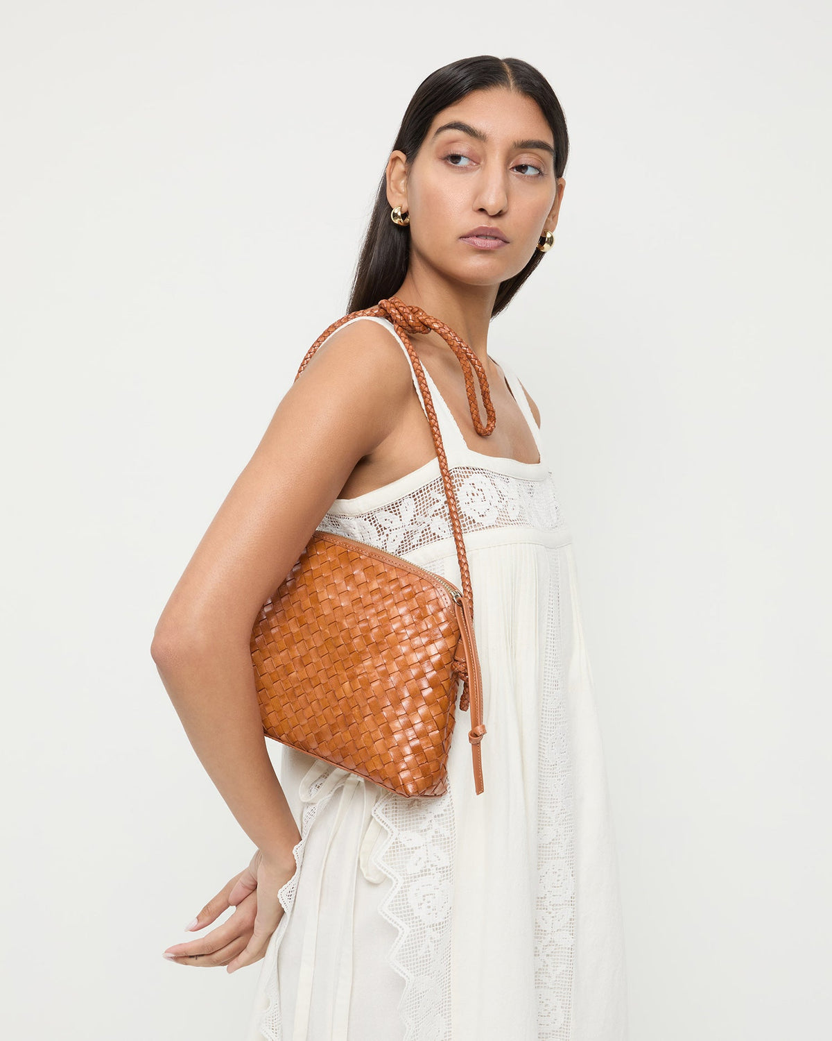 Mallory Timber Woven Leather Crossbody - Loeffler Randall Discount