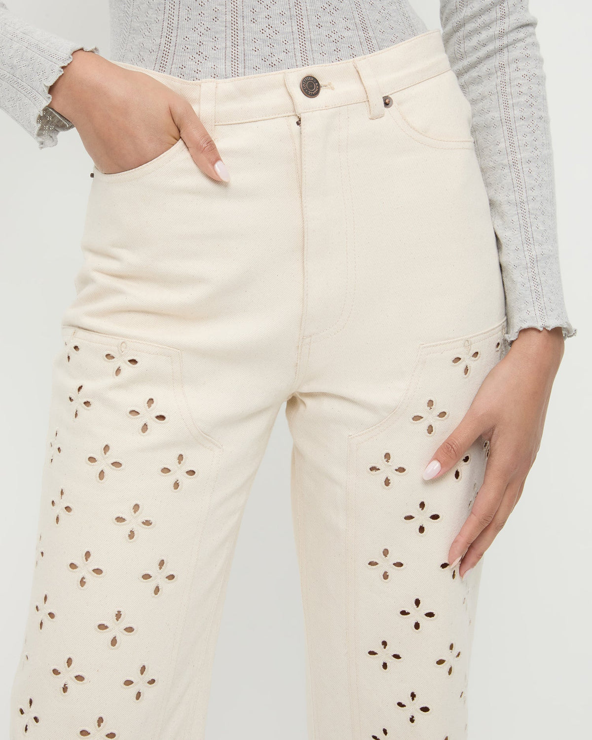 Demi Embroidered Pant - Loeffler Randall Recommended