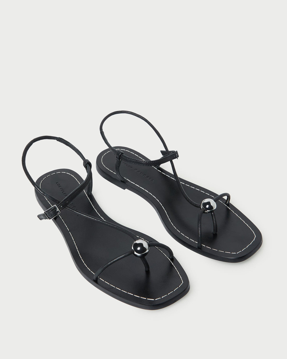 Lara Black Leather Sandal - Loeffler Randall Essential