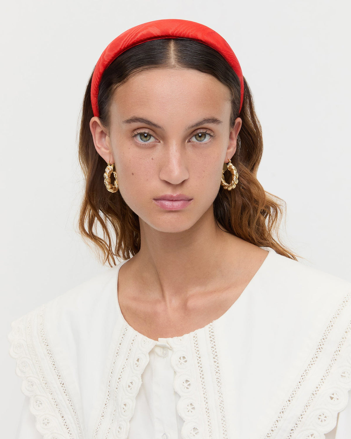 Marina Red Moiré Puffy Headband - Loeffler Randall Popular