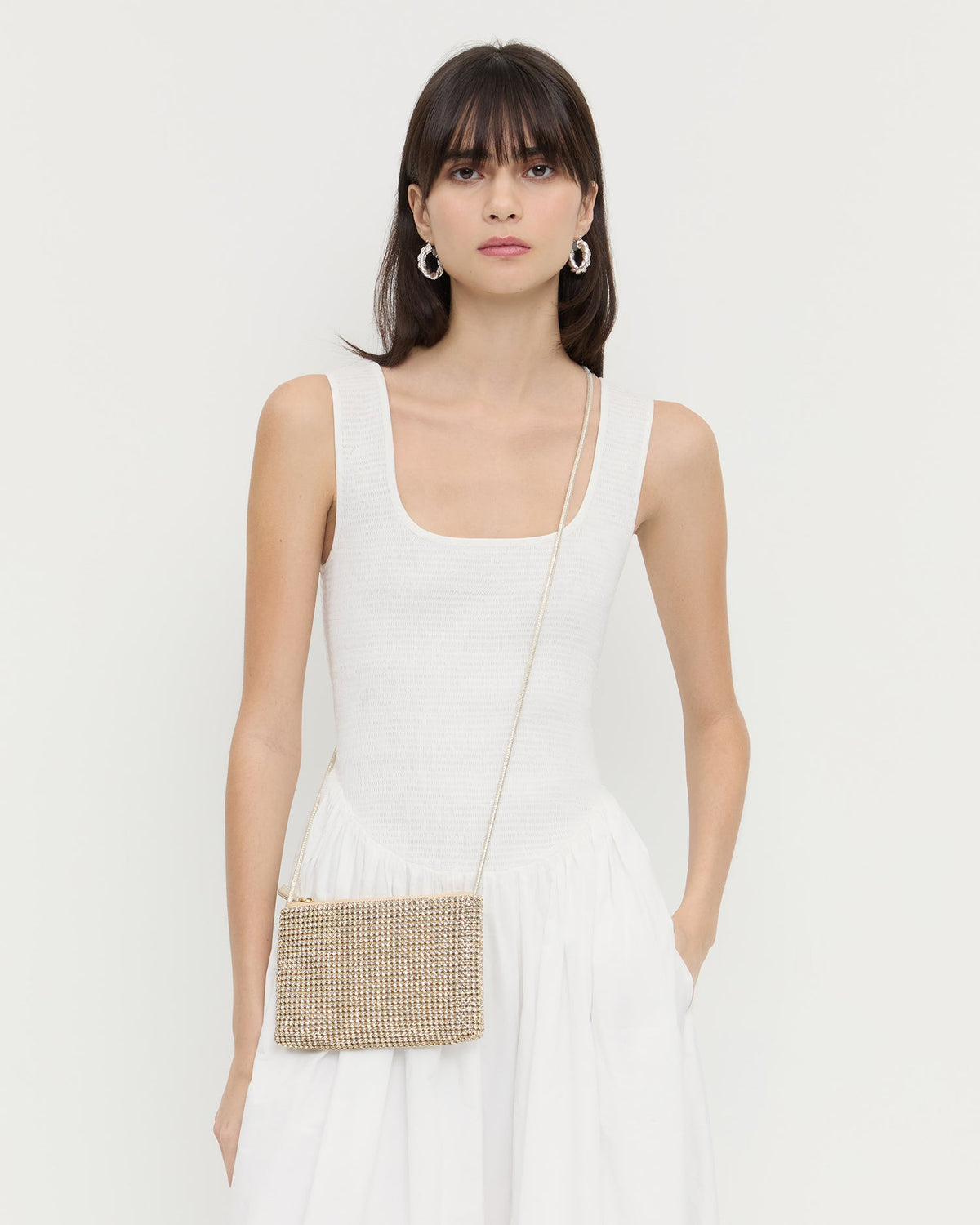 Yasmine Gold Diamanté Crossbody - Loeffler Randall Deals