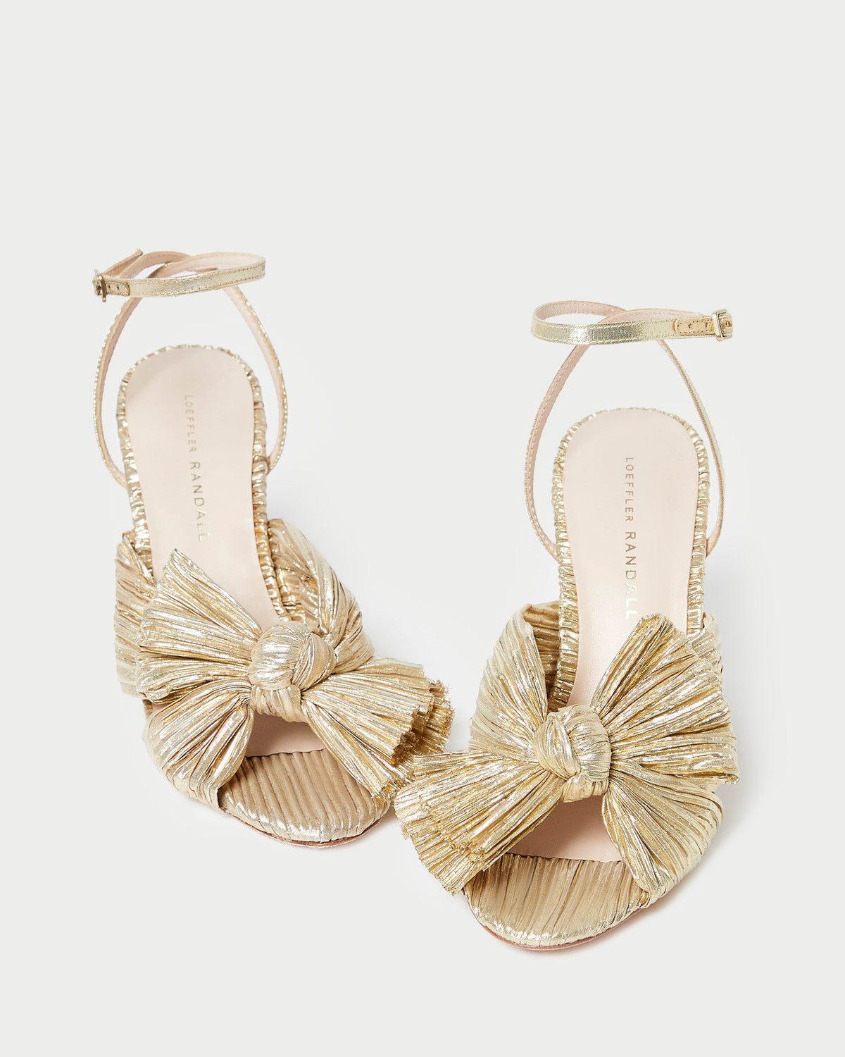 Camellia Gold Pleated Bow Heel - Loeffler Randall Classic