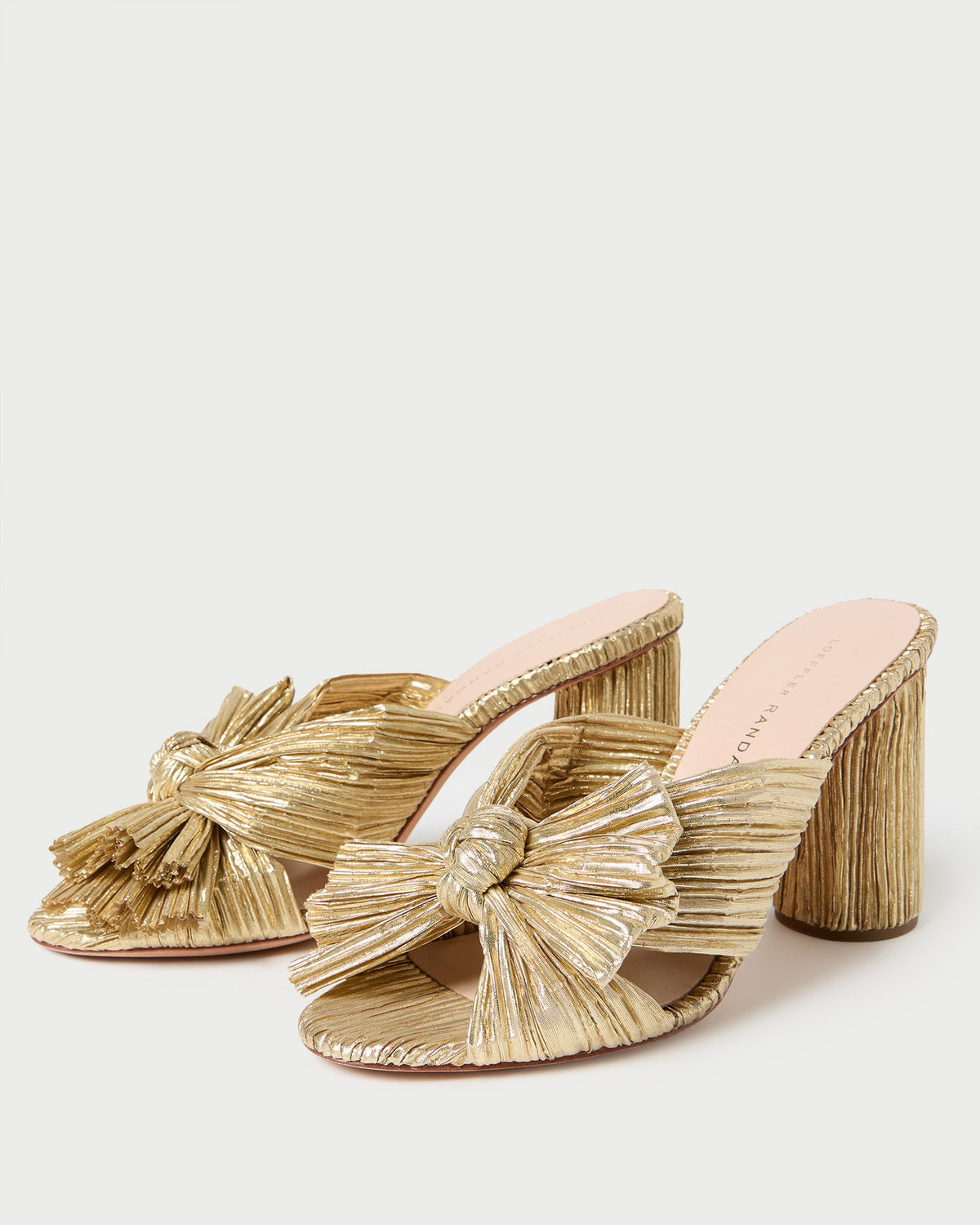 Penny Gold Pleated Bow Heel - Loeffler Randall Classic