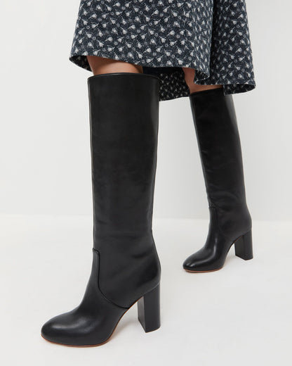 Goldy Black Leather Tall Boot - Loeffler Randall Classic