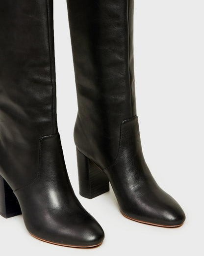 Goldy Black Leather Tall Boot - Loeffler Randall Classic