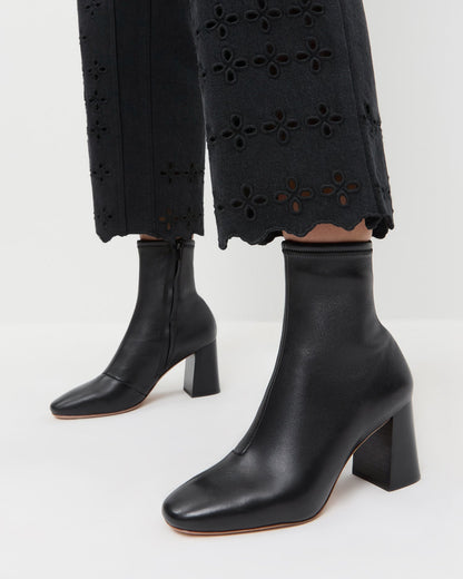 Elise Black Leather Stretch Bootie - Loeffler Randall Trending