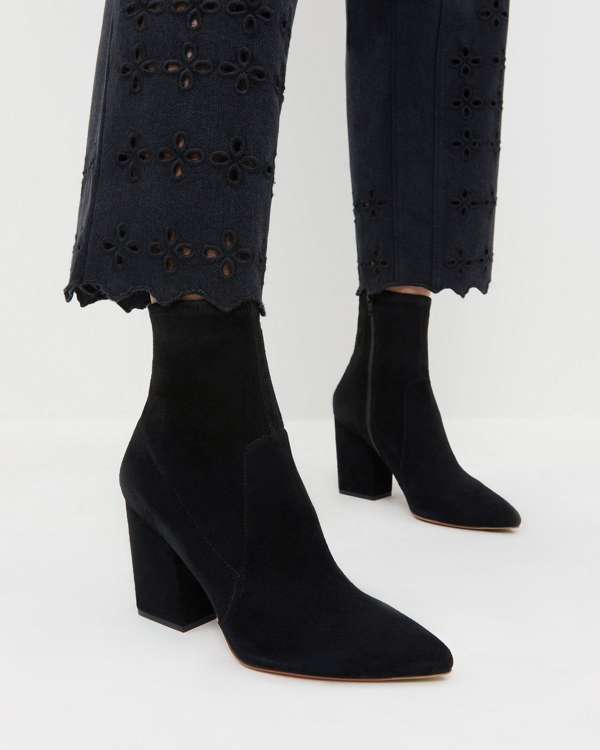 Isla Black Suede Ankle Bootie - Loeffler Randall Deals