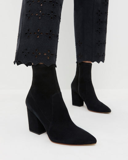 Isla Black Suede Ankle Bootie - Loeffler Randall Deals