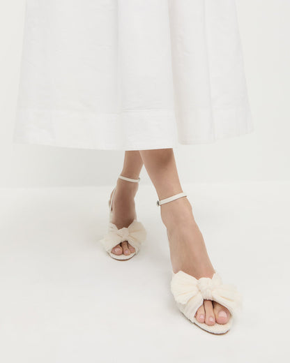 Camellia Pearl Pleated Bow Heel - Loeffler Randall Hot Sale