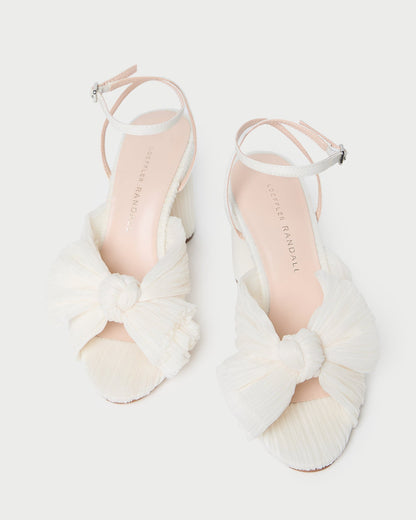 Camellia Pearl Pleated Bow Heel - Loeffler Randall Hot Sale