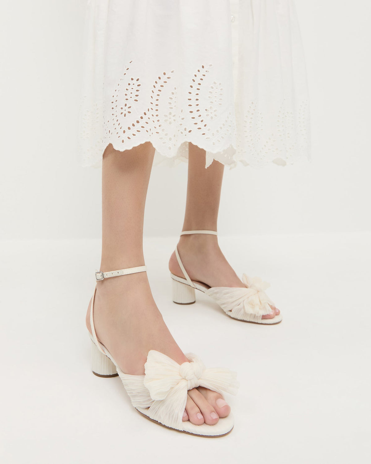 Dahlia Pearl Pleated Bow Heel - Loeffler Randall Value