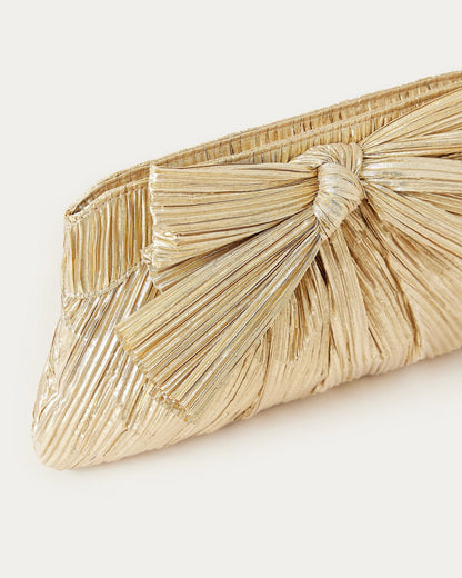 Rayne Gold Bow Clutch - Loeffler Randall Essential