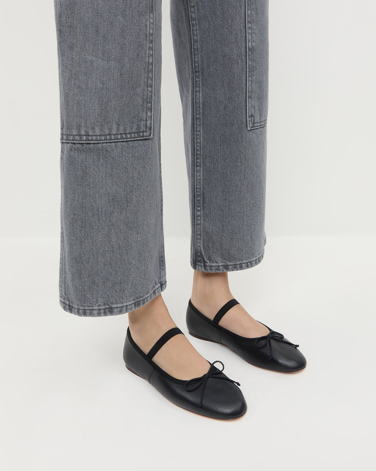 Leonie Black Leather Ballet Flat - Loeffler Randall Trusted