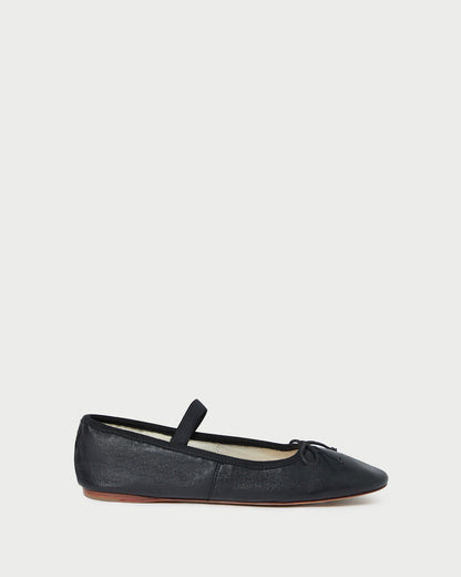 Leonie Black Leather Ballet Flat - Loeffler Randall Trusted