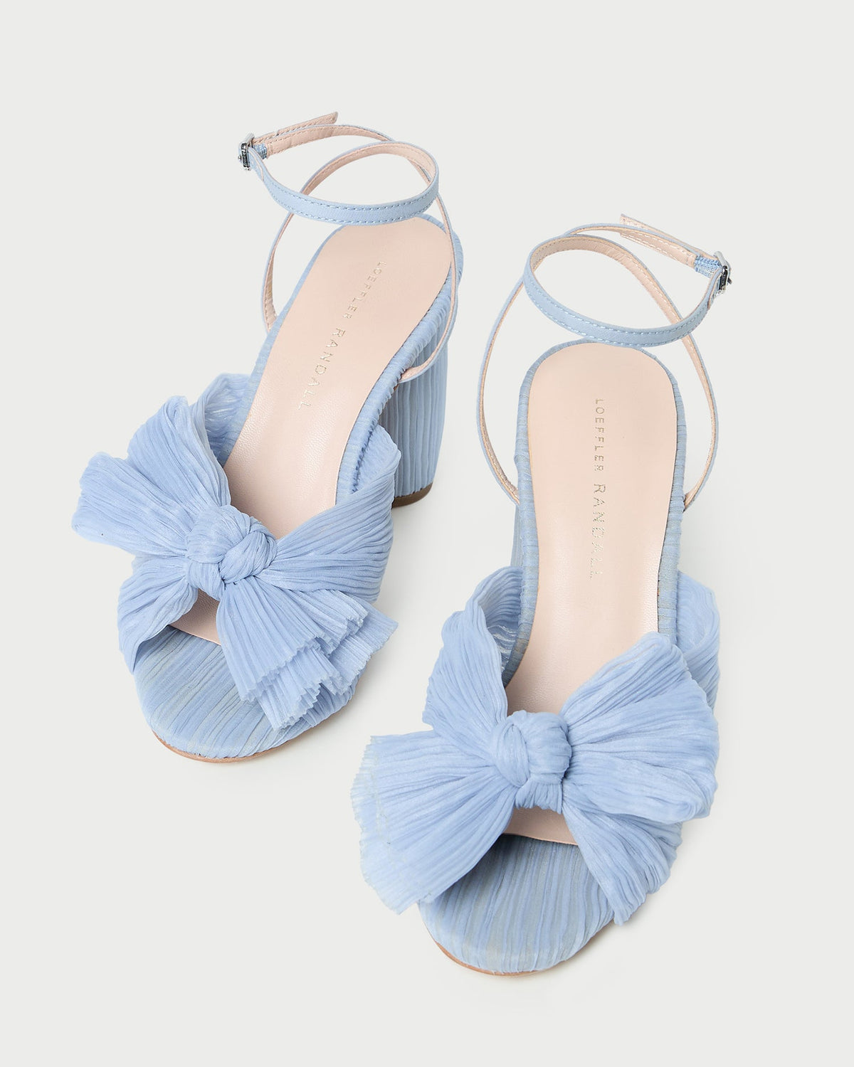 Camellia Blue Pleated Bow Heel - Loeffler Randall New