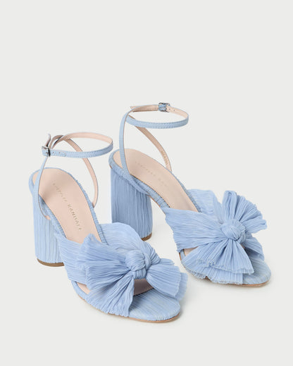 Camellia Blue Pleated Bow Heel - Loeffler Randall New