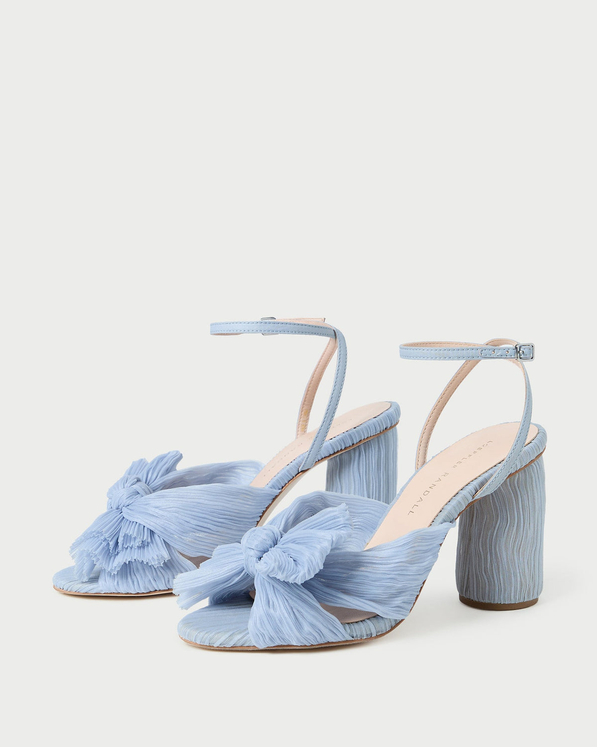 Camellia Blue Pleated Bow Heel - Loeffler Randall New