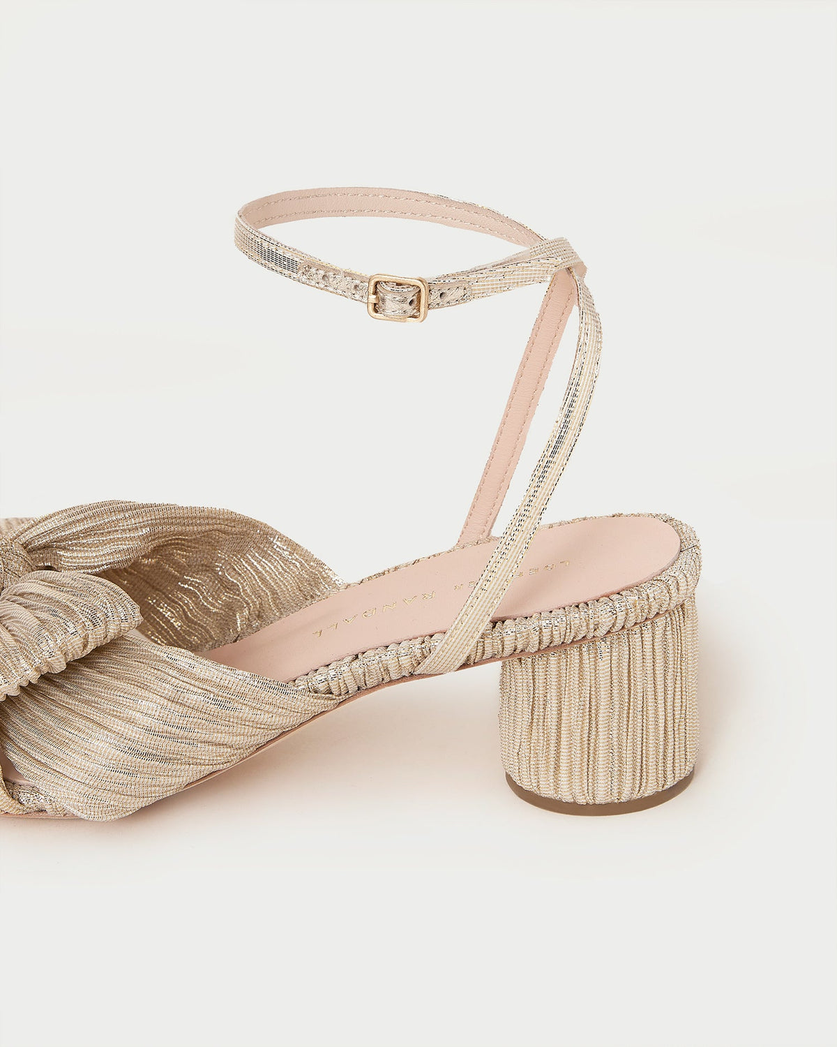 Dahlia Platinum Pleated Bow Heel - Loeffler Randall Premium