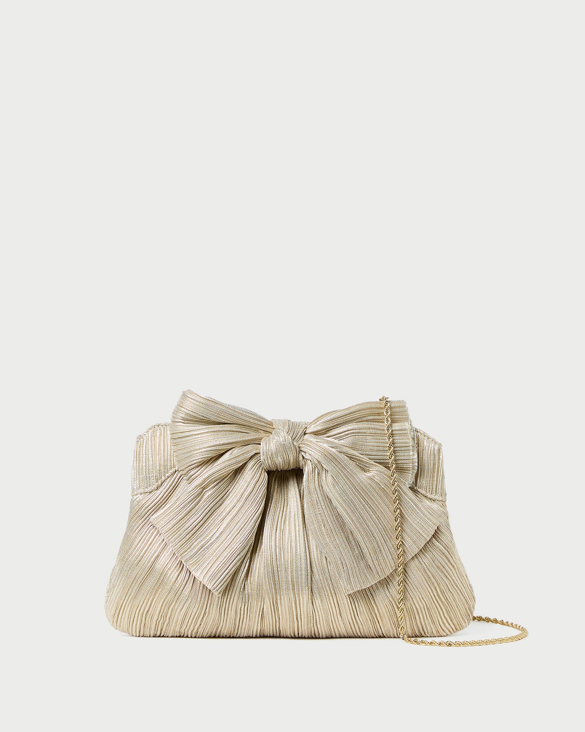 Rayne Platinum Bow Clutch - Loeffler Randall Smart Buy