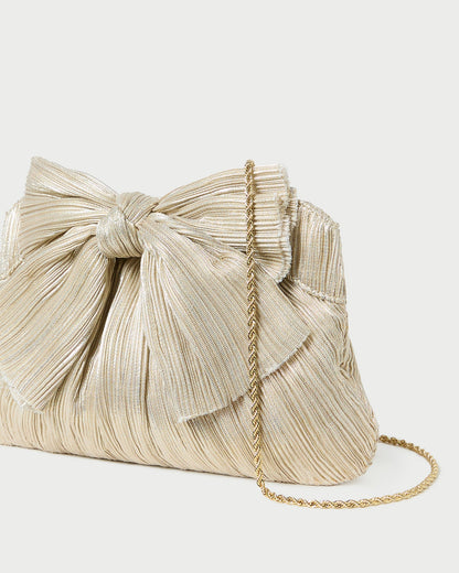Rayne Platinum Bow Clutch - Loeffler Randall Smart Buy