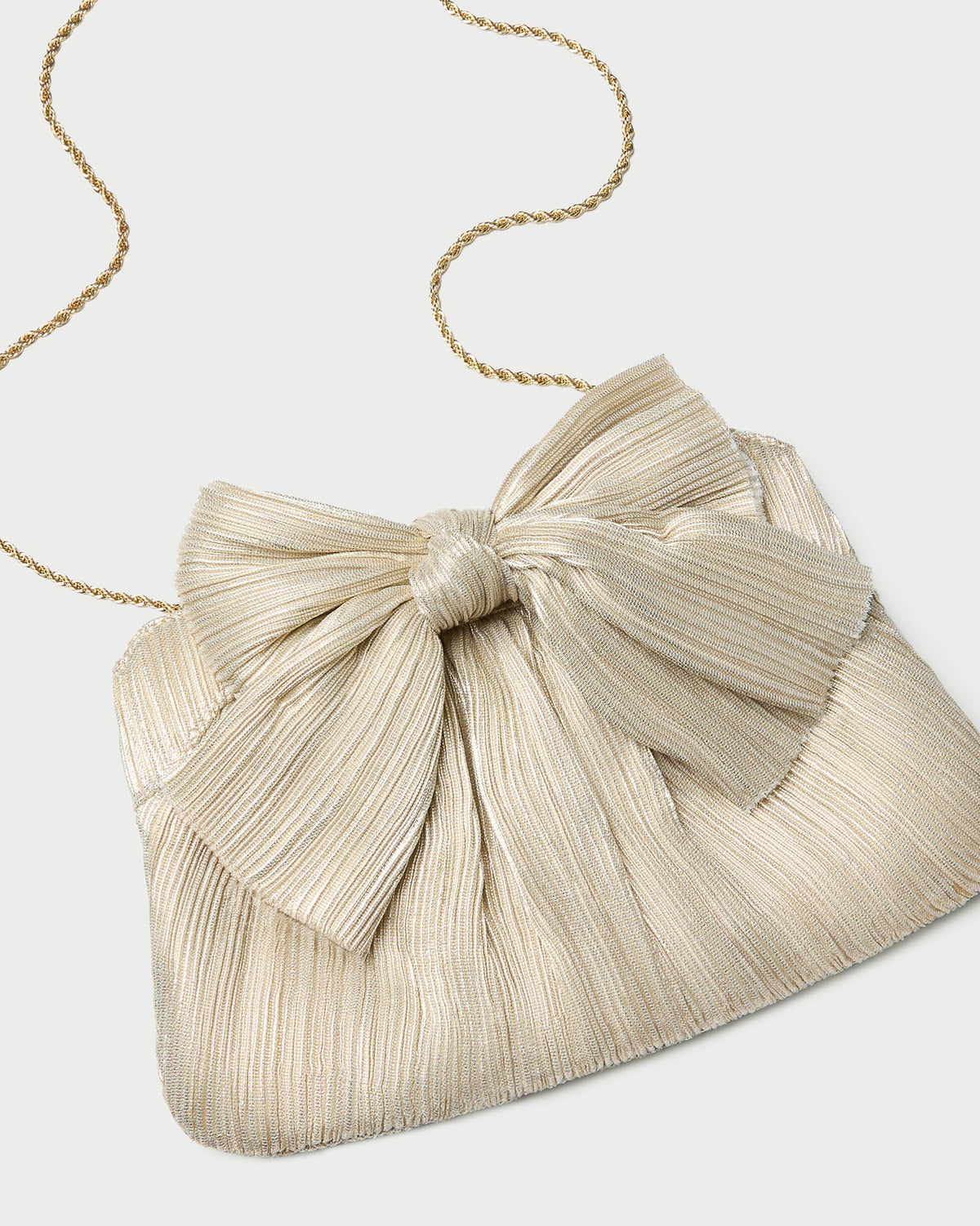 Rayne Platinum Bow Clutch - Loeffler Randall Smart Buy