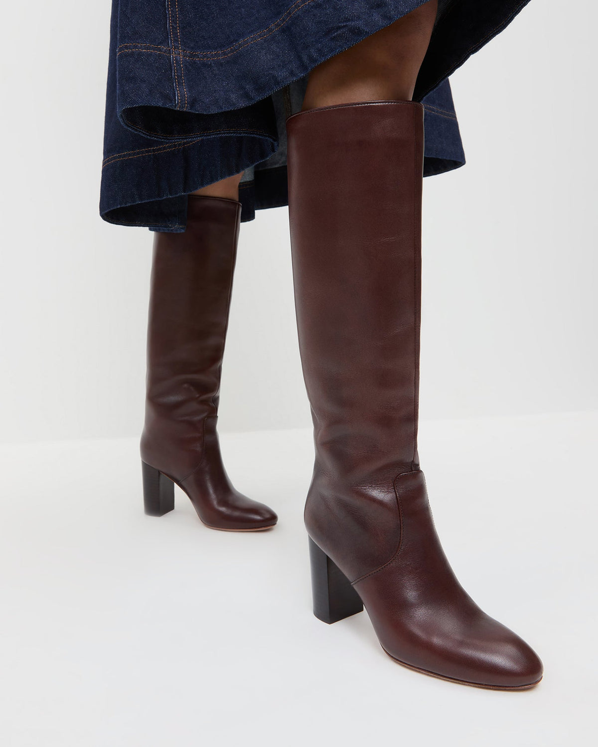 Goldy Espresso Leather Tall Boot - Loeffler Randall Trusted