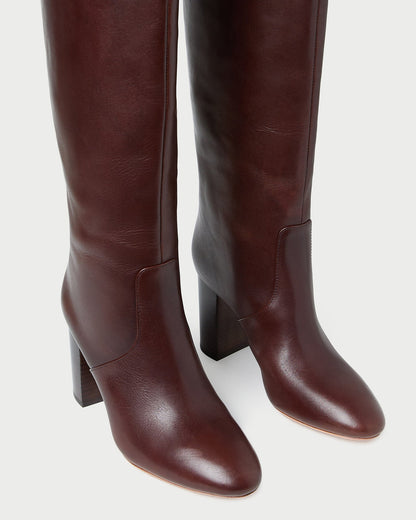 Goldy Espresso Leather Tall Boot - Loeffler Randall Trusted