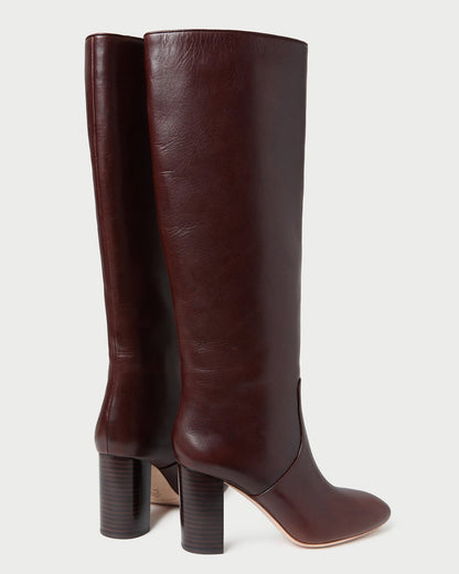 Goldy Espresso Leather Tall Boot - Loeffler Randall Trusted