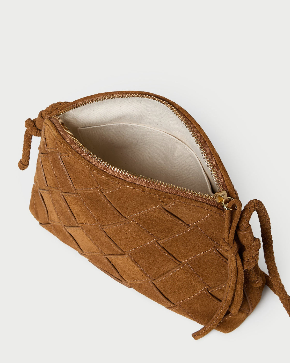 Mallory Cacao Woven Suede Crossbody - Loeffler Randall Best Seller