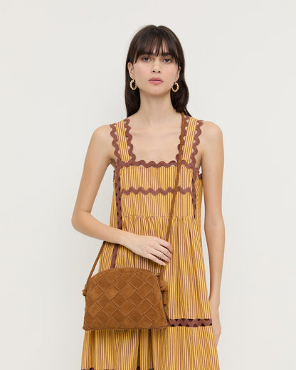 Mallory Cacao Woven Suede Crossbody - Loeffler Randall Best Seller