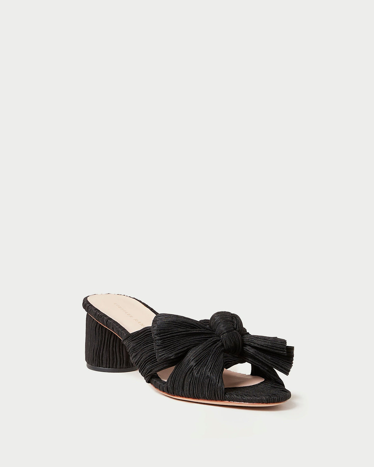 Emilia Black Pleated Bow Heel - Loeffler Randall Featured