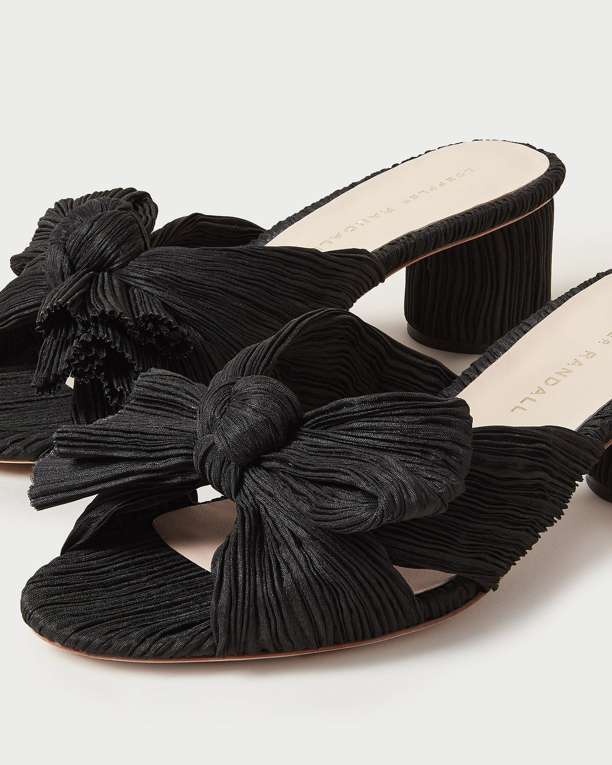 Emilia Black Pleated Bow Heel - Loeffler Randall Featured