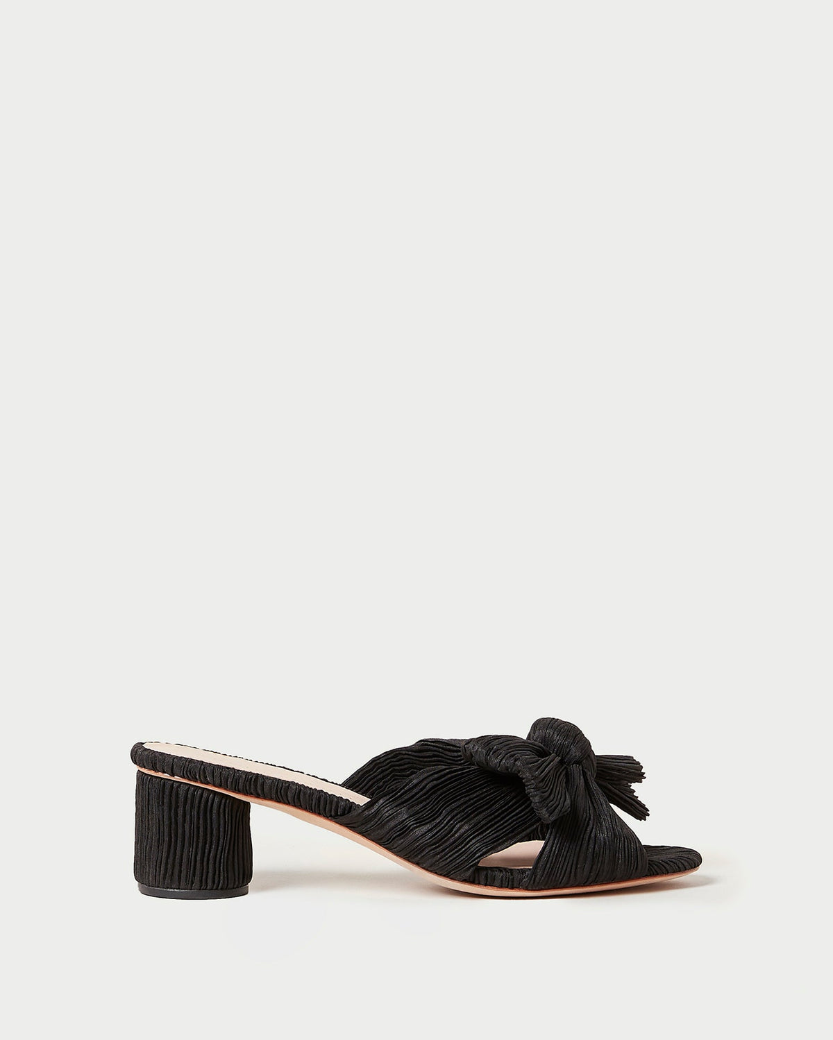 Emilia Black Pleated Bow Heel - Loeffler Randall Featured