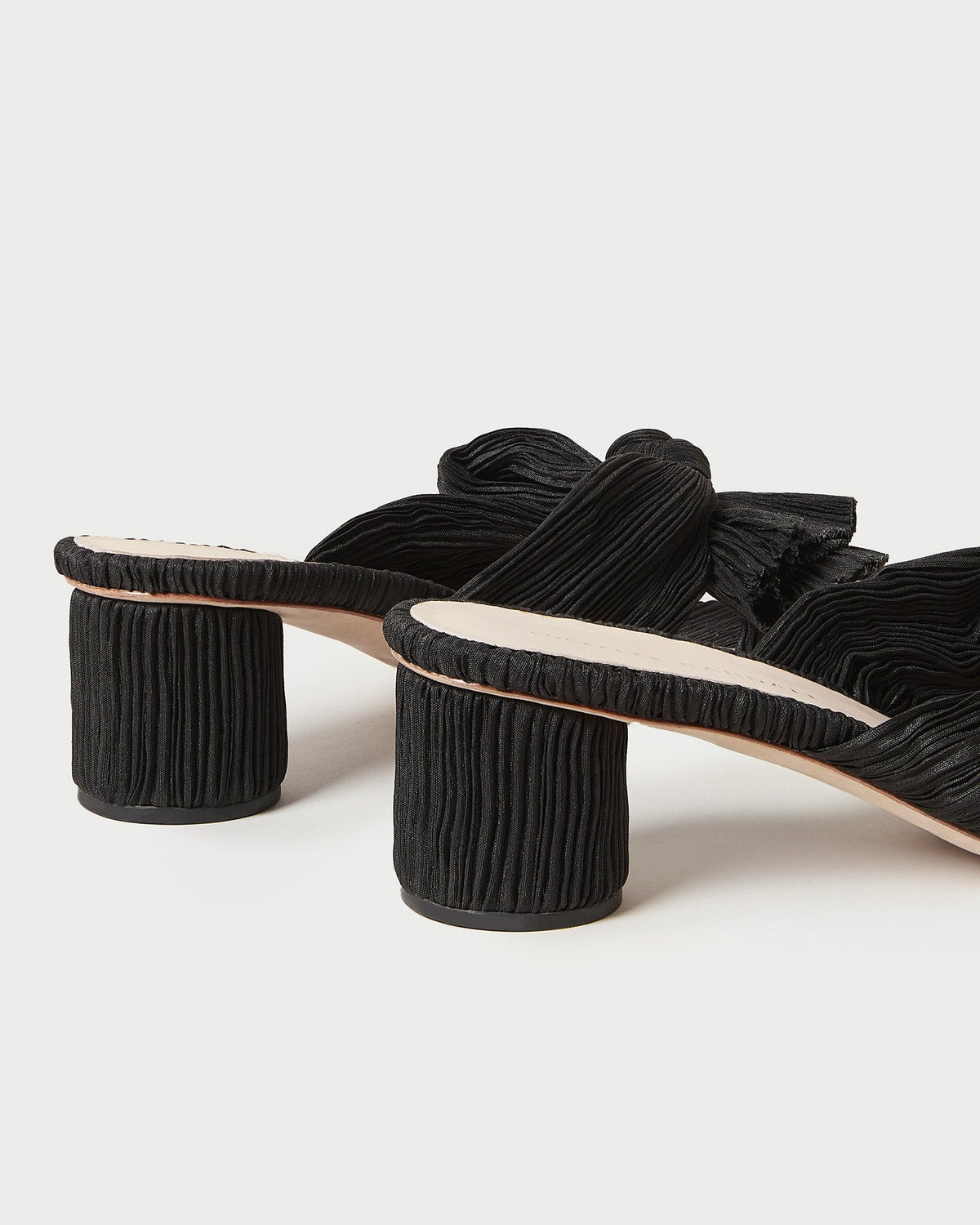 Emilia Black Pleated Bow Heel - Loeffler Randall Featured