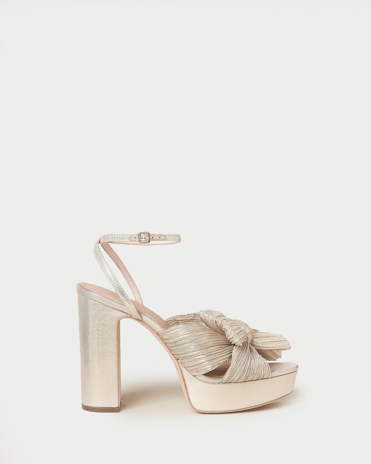 Natalia Platinum Platform Bow Heel - Loeffler Randall Quality