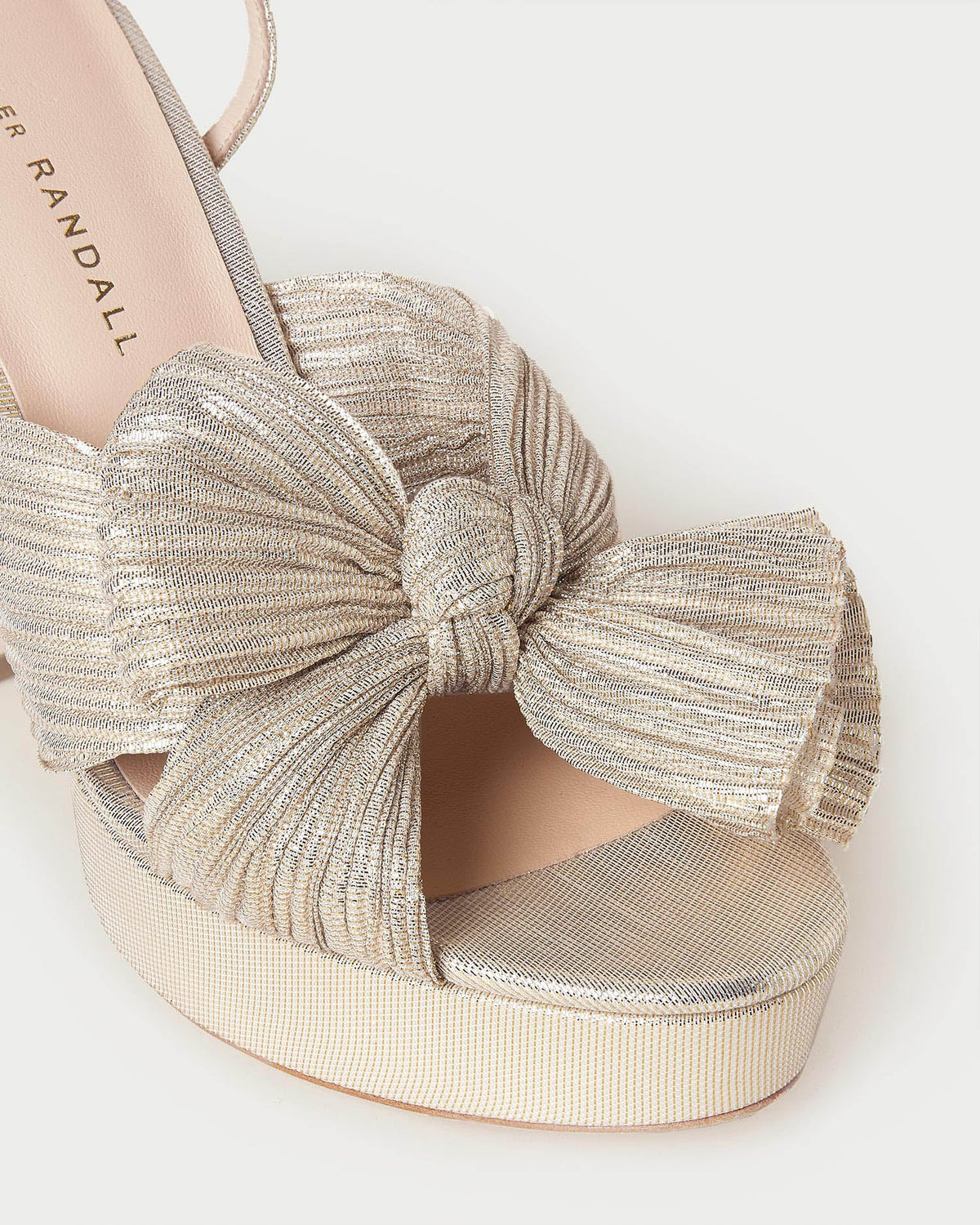 Natalia Platinum Platform Bow Heel - Loeffler Randall Quality