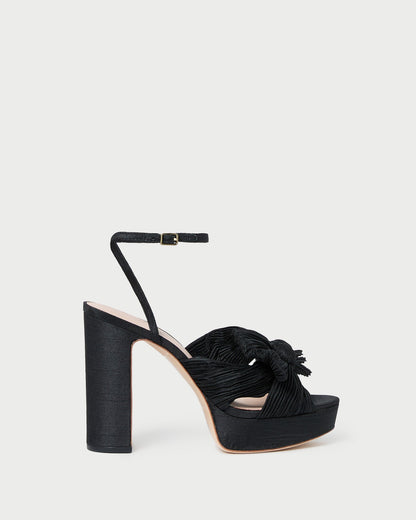 Natalia Black Platform Bow Heel - Loeffler Randall Quality