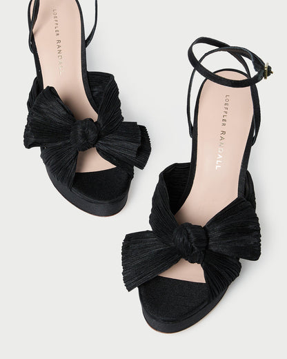 Natalia Black Platform Bow Heel - Loeffler Randall Quality