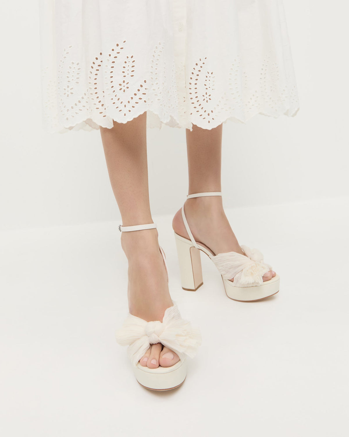 Natalia Pearl Platform Bow Heel - Loeffler Randall Exclusive