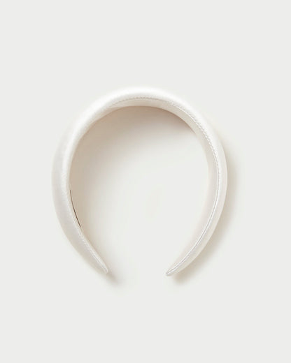 Bellamy Cream Satin Headband - Loeffler Randall Signature