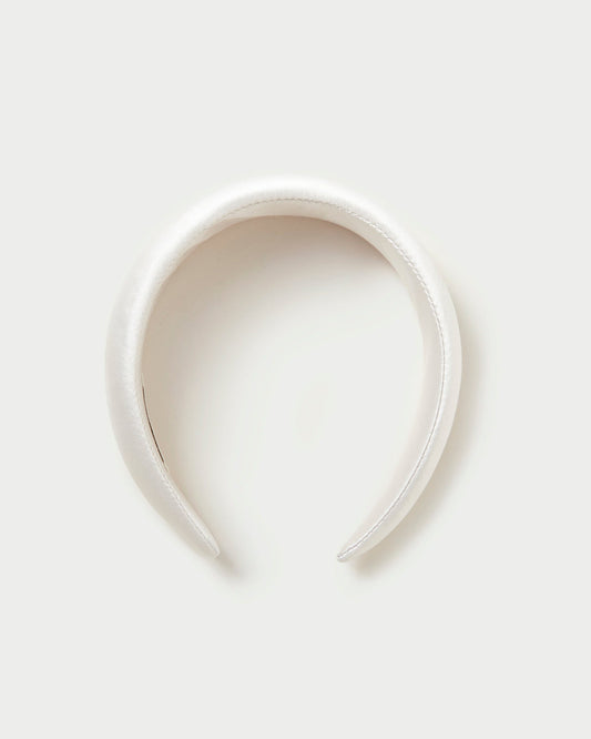 Bellamy Cream Satin Headband - Loeffler Randall Signature