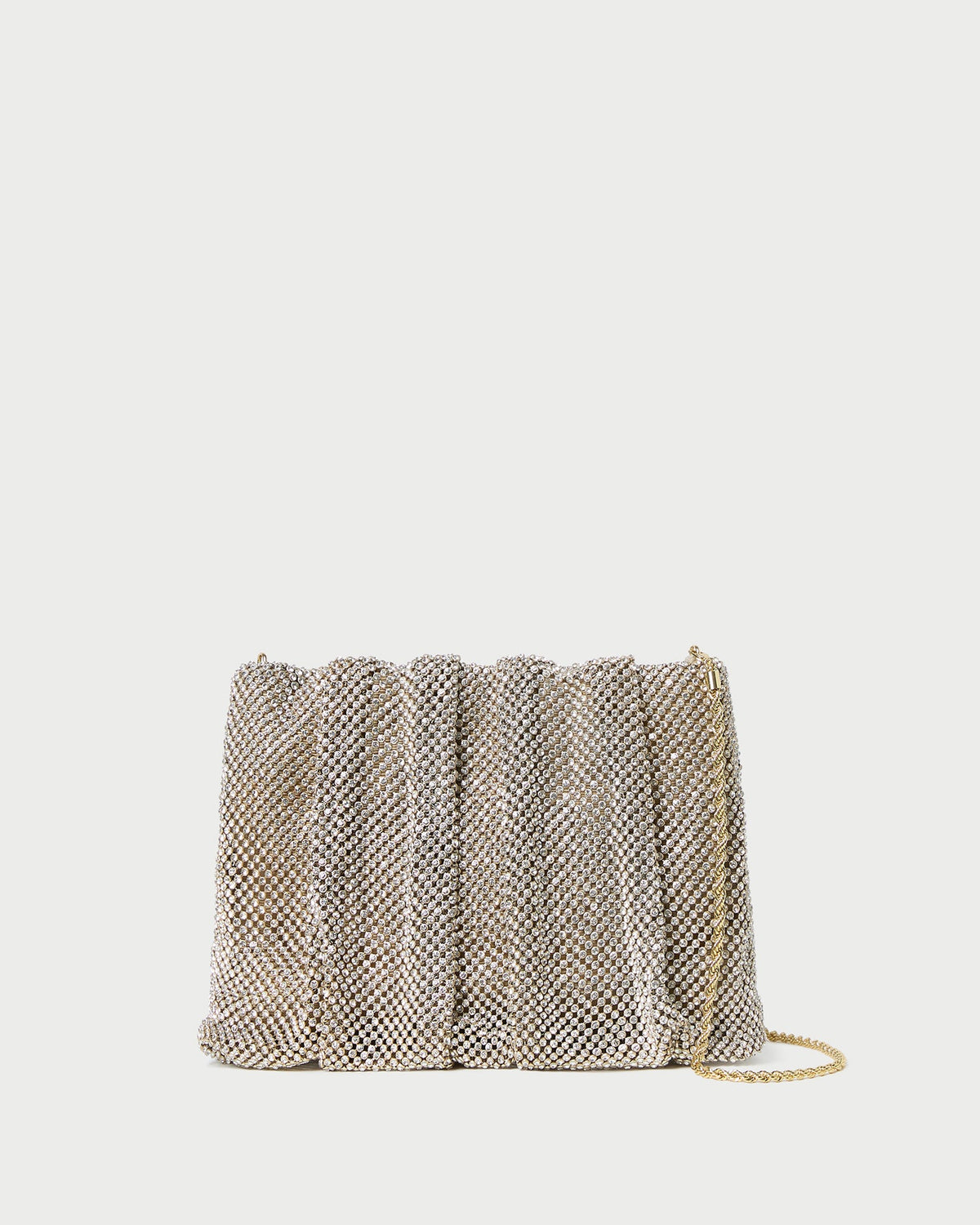 Ember Gold Diamante Gathered Clutch - Loeffler Randall Everyday
