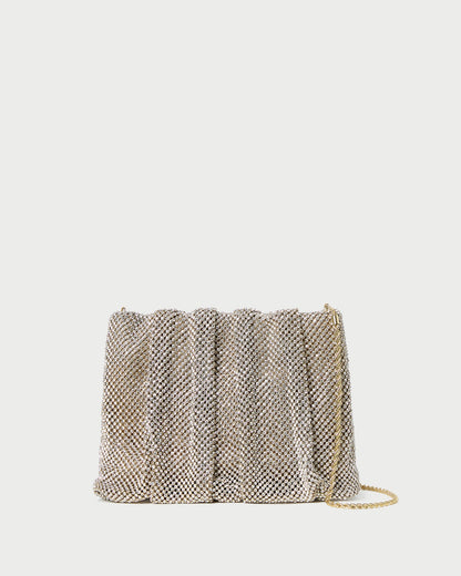 Ember Gold Diamante Gathered Clutch - Loeffler Randall Everyday