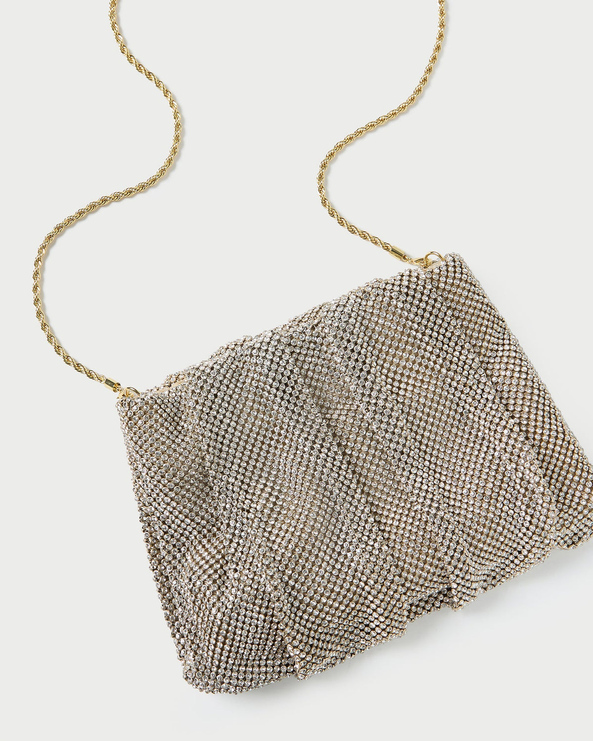 Ember Gold Diamante Gathered Clutch - Loeffler Randall Everyday