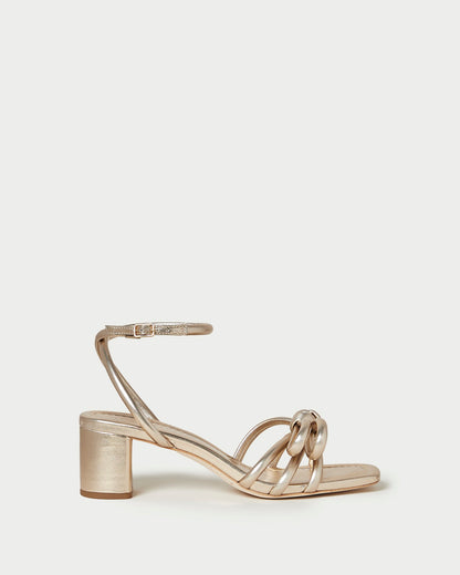 Mikel Champagne Bow Mid-Heel Sandal - Loeffler Randall Top Pick