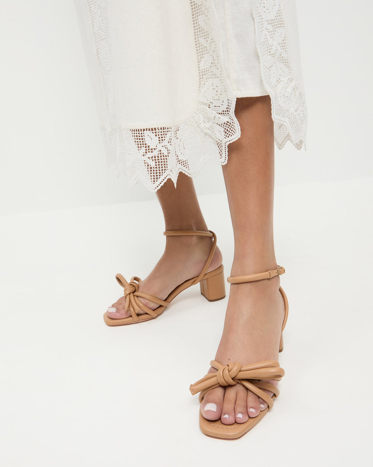 Mikel Dune Bow Mid-Heel Sandal - Loeffler Randall Trusted