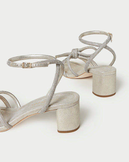 Mikel Cappuccino Bow Mid-Heel Sandal - Loeffler Randall Great Value