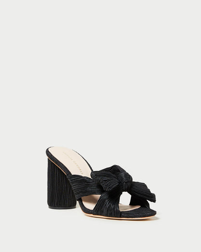 Penny Black Pleated Bow Heel - Loeffler Randall Essential